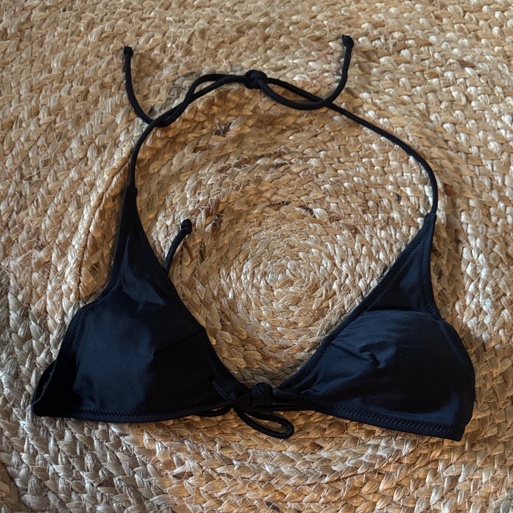 VS Black Triangle Knot String Bikini Top